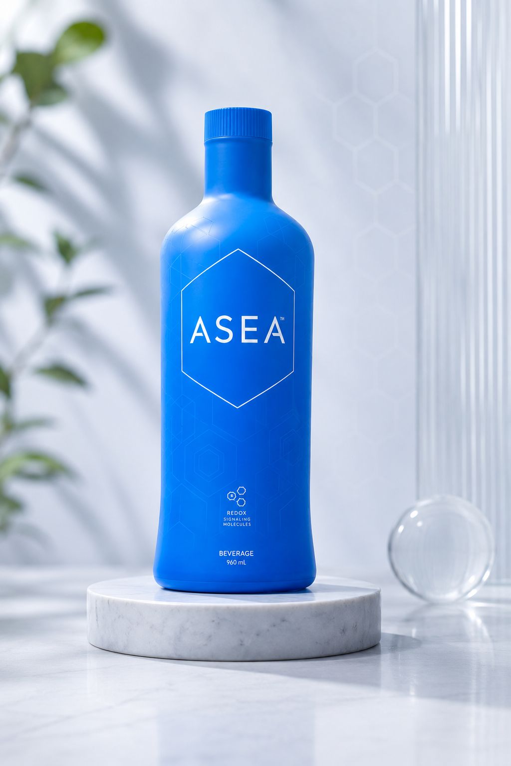 ASEA Drink – Redox Signalmoleküle ASEA Redox Signalmoleküle Drink in modernem Premium-Design auf heller Wellness-Oberfläche.